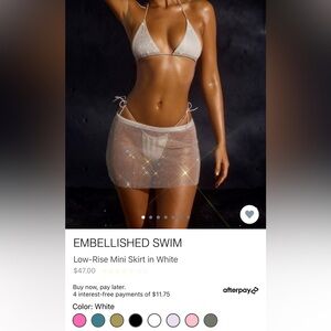 BNWT Embellished Swim Skirt